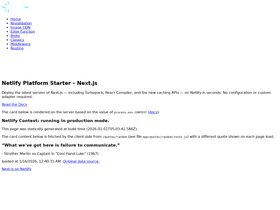 Next.js on Netlify Platform Starter screenshot